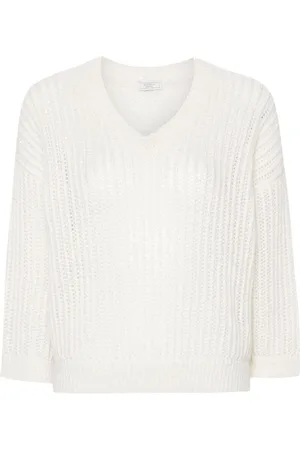 PESERICO SIGN Crew-neck sequinned sweater