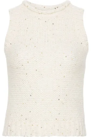 PESERICO SIGN Sequin-embellished top