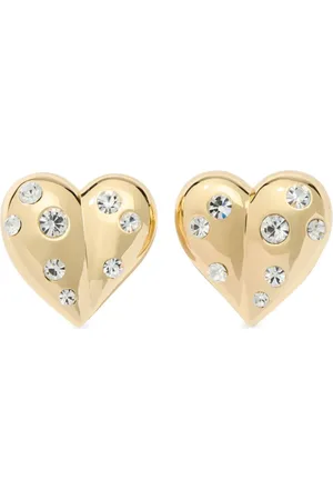 Carolina Herrera Stud-embellished heart earrings