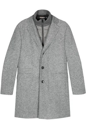 HUGO BOSS Herringbone layered coat