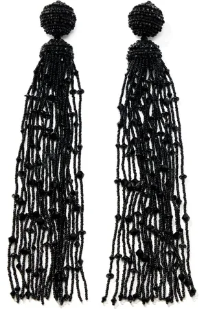 Carolina Herrera Beaded tassel-embellished earrings