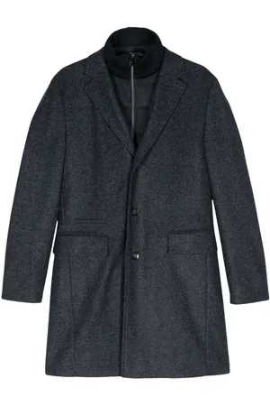 HUGO BOSS Herringbone layered coat