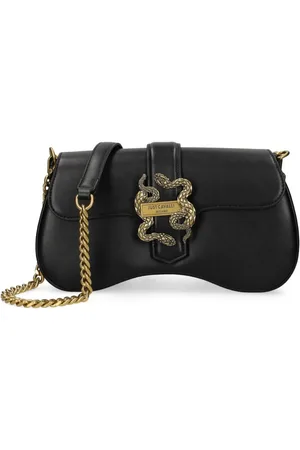Roberto Cavalli Logo-plaque leather shoulder bag