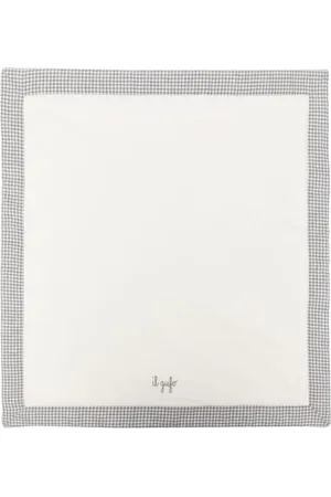 Il gufo Logo-embroidered blanket