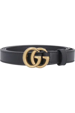 Gucci Double G-buckle leather belt