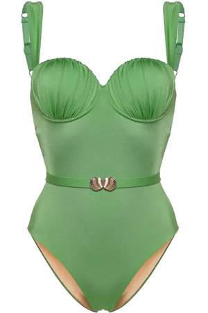 Noire Swimwear Belted ruched balconette swimsuit