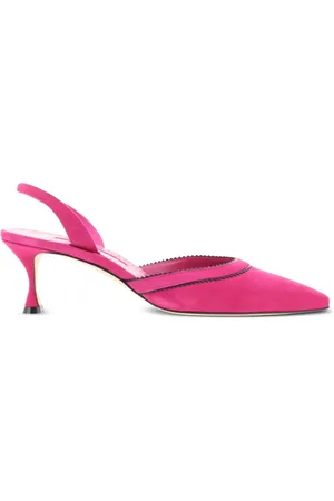 Manolo Blahnik 50mm Brontiasli suede pumps