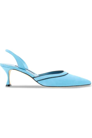 Manolo Blahnik 50mm Brontiasli suede pumps