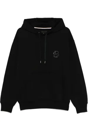 HUGO BOSS Double B monogram cotton hoodie