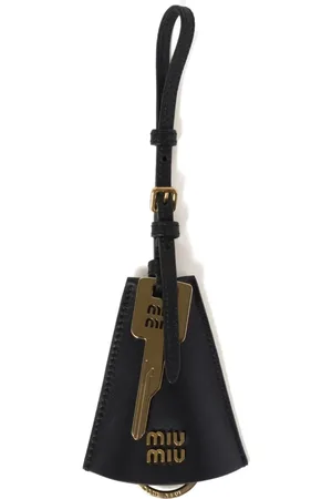 Miu Miu Logo-lettering leather trick
