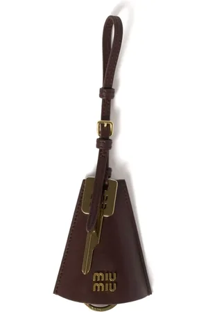 Miu Miu Logo-lettering leather trick
