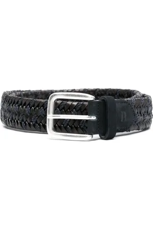 Boggi Milano Leather woven belt