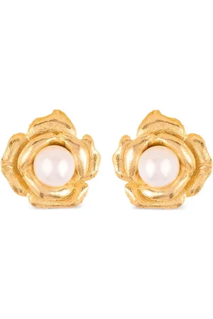 Susan Caplan 1980s rose clip-on earrings
