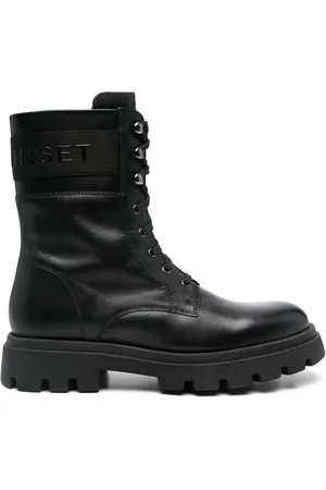 Twin-Set Leather combat boots