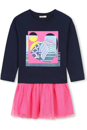 Billieblush Logo-print cotton dress