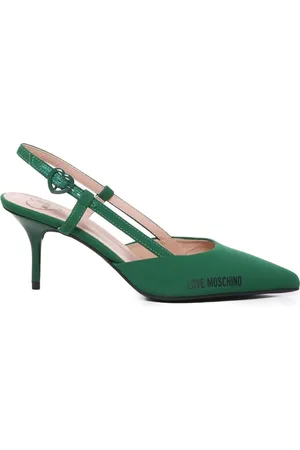 Moschino 70mm logo-print pumps