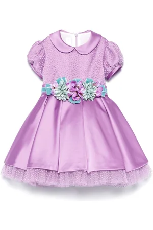 COLORICHIARI Floral appliqué dress