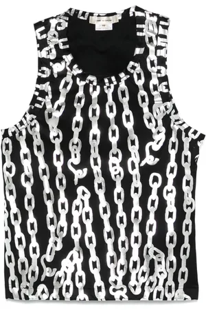 Comme des Garçons Chain-link print tank top