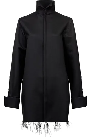 Maison Margiela Frayed-hem high-neck shirt