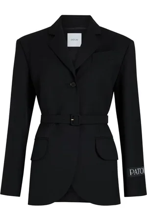 Patou Logo-patch belted blazer