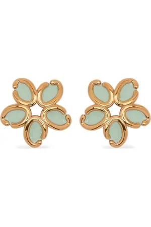 Oscar de la Renta Enamel O Flower earrings