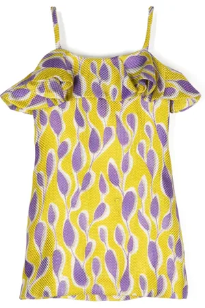 Little Bambah Patterned-jacquard spaghetti-straps dress