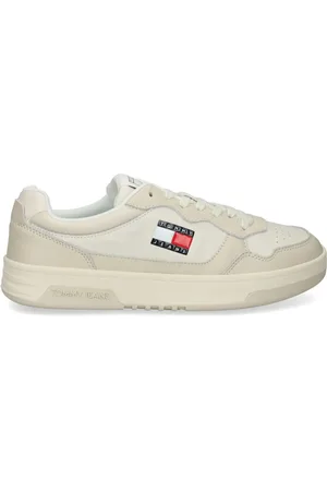 Tommy Hilfiger Two-tone lace-up leather trainers
