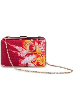 SHANGHAI TANG X Jacky Tsai Flower Dragon clutch bag