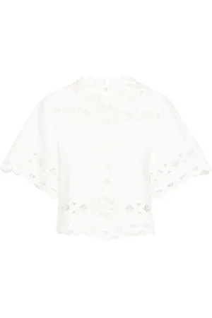Isabel Marant Parissa crochet-panelling blouse