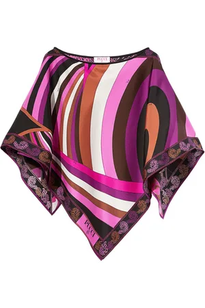 Puccini Iride Struzzo-print kaftan top