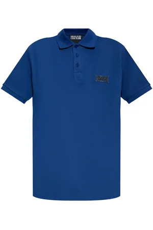 VERSACE Logo-plaque polo shirt
