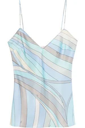 Puccini Iride-print silk-twill top