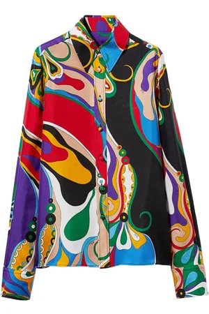 Puccini Orchidee-print silk-twill shirt