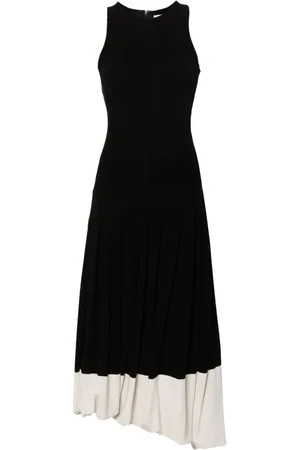 Victoria Beckham Pleated crepe midi dress