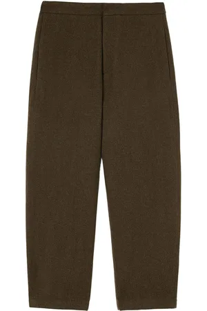 Jil Sander Logo-patch wool tapered trousers