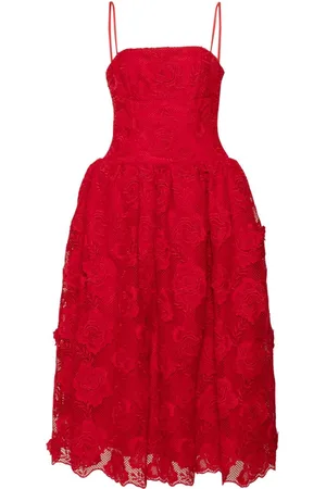 Self-Portrait Bandeau-style lace midi dress