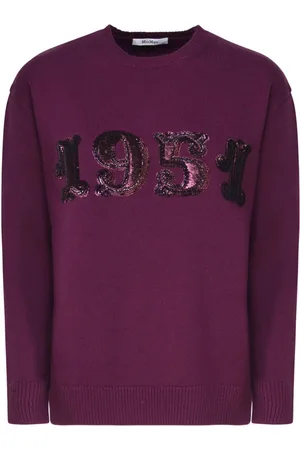 Max Mara Crystal-embellished round-neck jumper