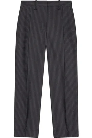 Ganni Pleated pinstripe trousers