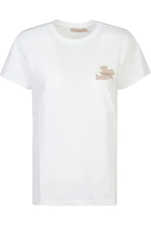 Twin-Set Logo-patch cotton t-shirt
