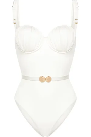 Noire Swimwear Belted ruched balconette swimsuit