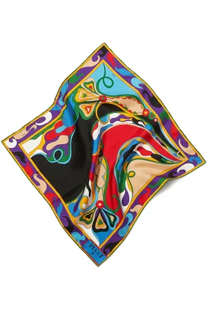 Puccini Small Orchidee-print silk scarf