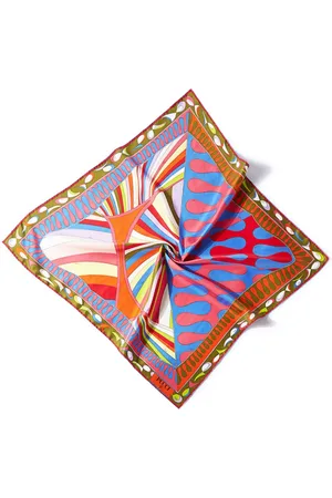 Puccini Large Iride Leocorno-print silk scarf