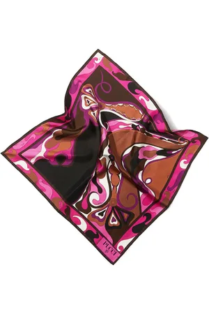 Puccini Small Orchidee-print silk scarf