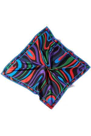 Puccini Marmo-print silk scarf