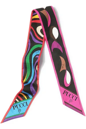 Puccini Marmo Pesci-print silk scarf