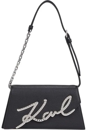 Karl Lagerfeld Signature studded leather shoulder bag