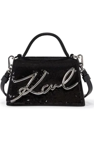 Karl Lagerfeld Nano Signature sequin-embellished tote bag