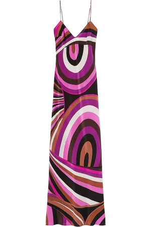 Puccini Iride-print silk dress