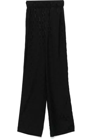 John Richmond Logo-jacquard wide-leg trousers