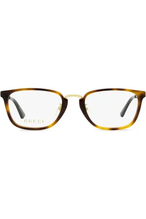 Gucci Logo-print rectangle-frame glasses